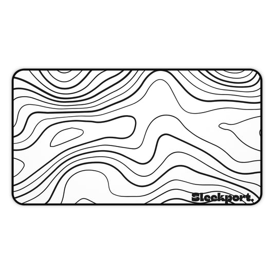 White with black stripes mousepad