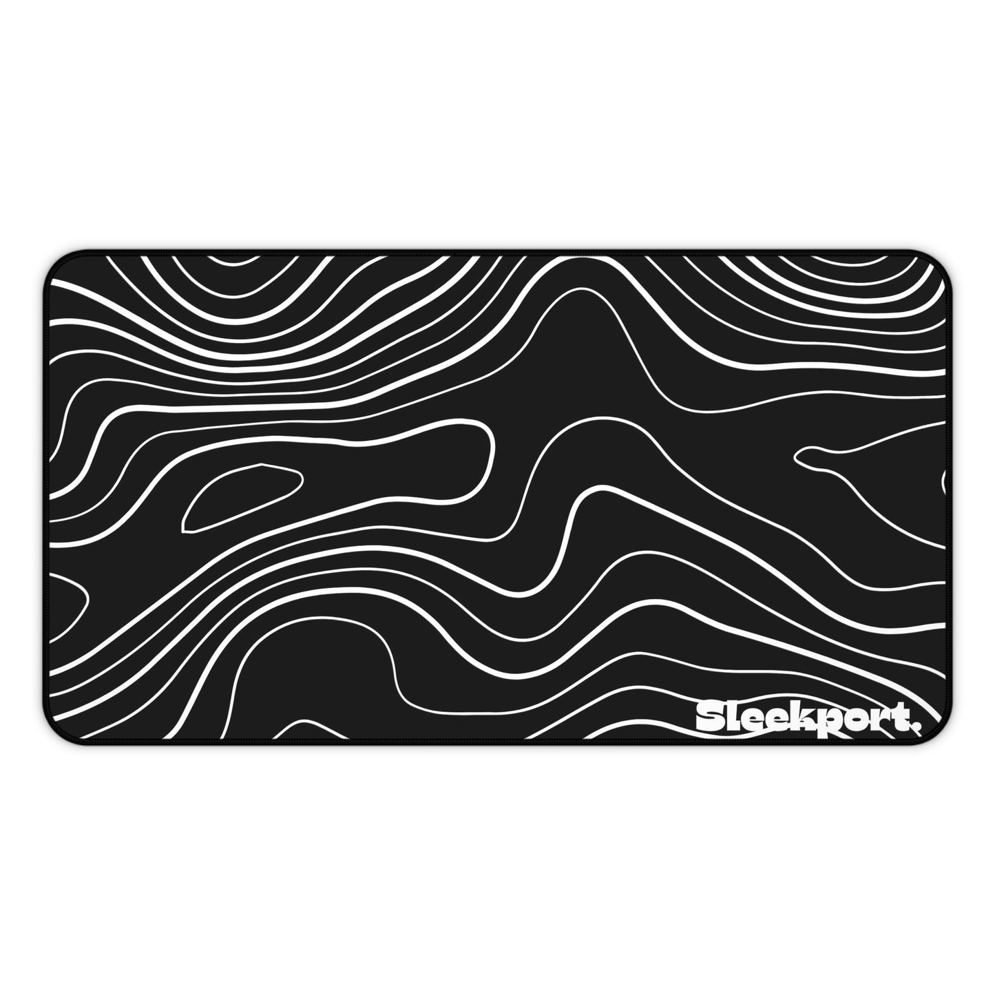 Black with white stripes mousepad
