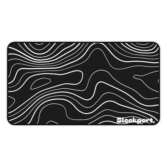 Black with white stripes mousepad