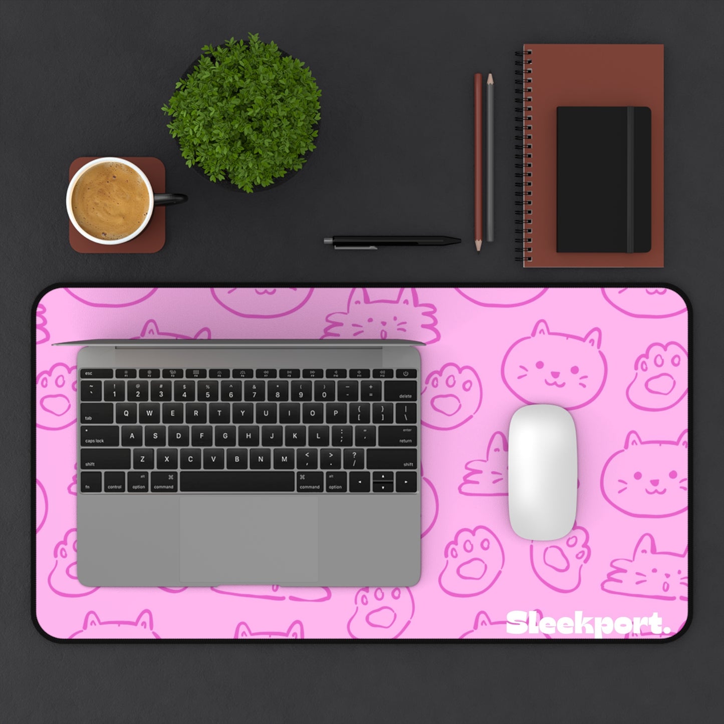 Pink cats mousepads