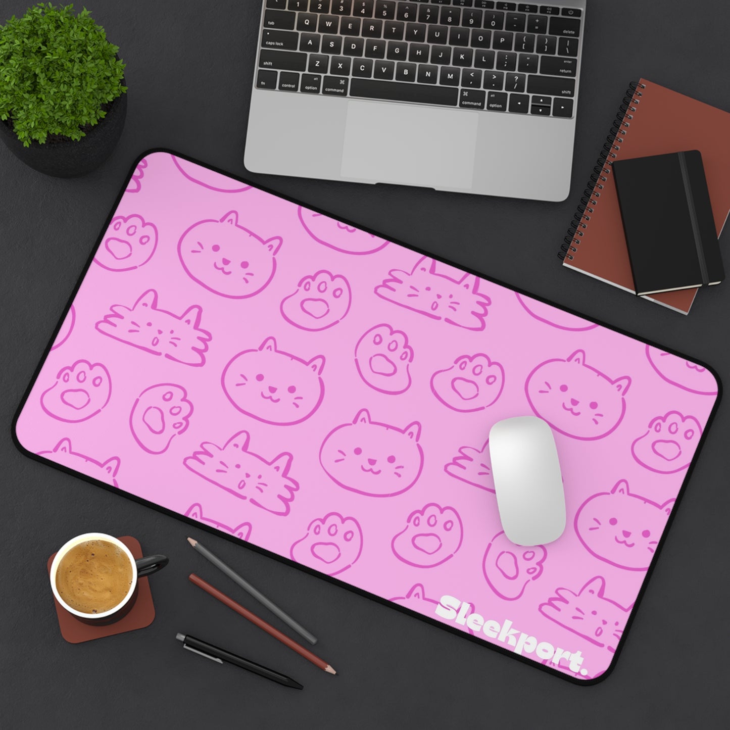 Pink cats mousepads
